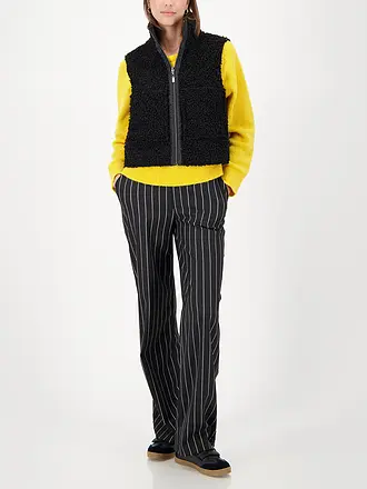 MONARI | Chaleco reversible con aspecto de piel | schwarz